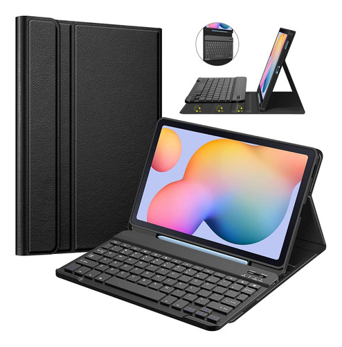 Case Para Galaxy Tab S6 Lite P610 P613 Con Teclado Bluetooth