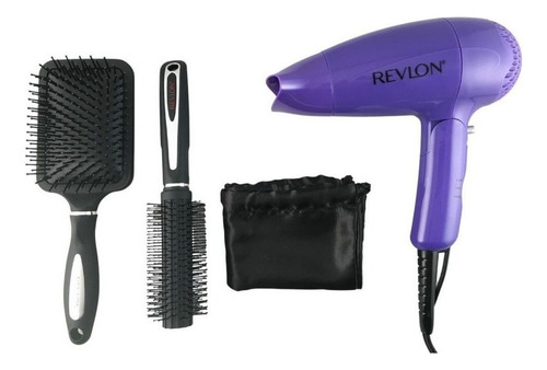 Imagen 2 de 4 de Combo Secador Y Dos Cepillos Revlon Rvdr5010pk1