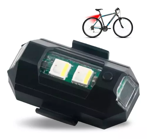 Luz Bicicleta Auxiliar Trasera Delantera Recargable 600lumen Color Negro