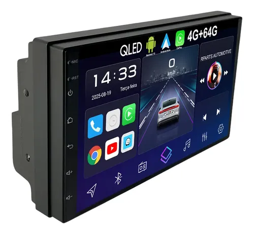 Central Multimidia 7 Polegadas Android Auto Carplay 4gb 64gb ...