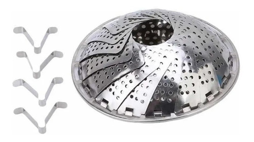 Imagen 3 de 5 de Vaporera Plegable Cocina Cesta Humeante Olla De Vapor