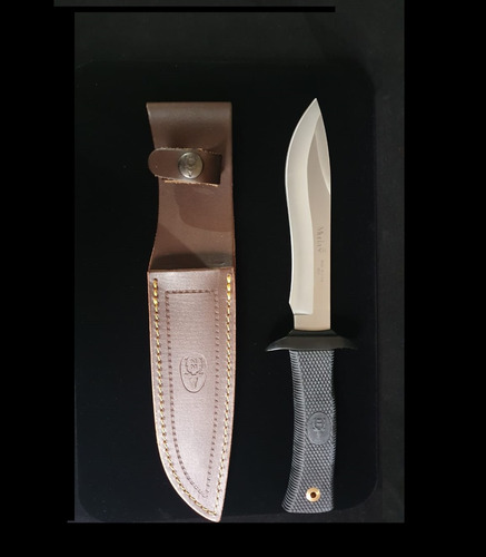 Imagen 2 de 5 de Cuchillo Mountain Alce 160mm Negro C/funda Marca Muela