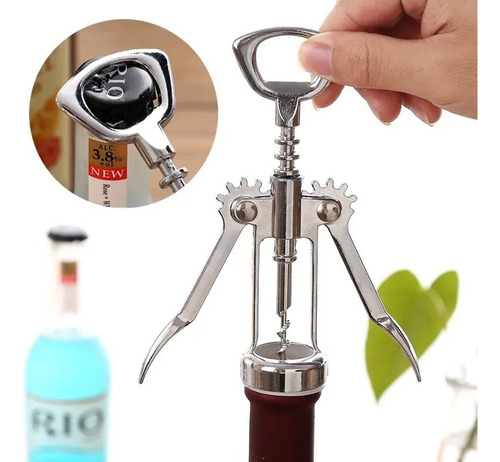Sacacorchos De Acero Inoxidable Abridor Botellas De Vino