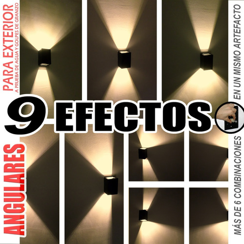 Aplique Pared Exterior Luz Transformable + De 9 Efectos Fx