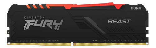 Memória RAM Fury Beast RGB color preto  8GB 1 Kingston KF436C17BBA/8
