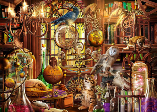 Rompecabezas Ravensburger Merlin's Laboratory De 1000 Piezas