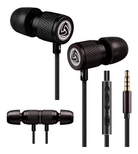 Auriculares Ludos, Negro/microfono/control De Volumen