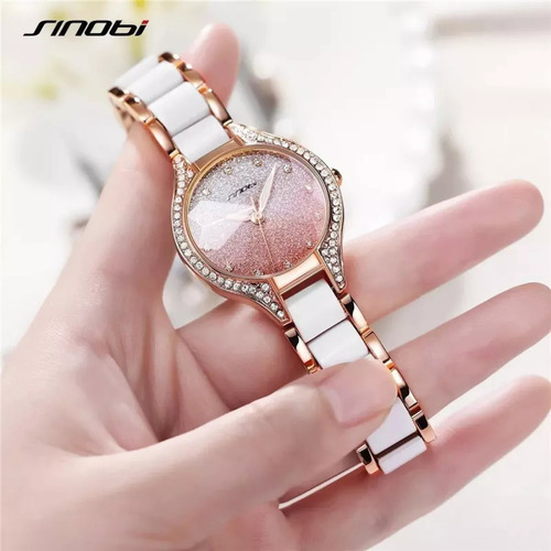 Reloj De Cuarzo Clásico Sinobi S9850 Con Diamante Luminoso