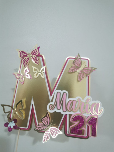 Toppers Personalizados, Nombres, Iniciales, Para Tortas 