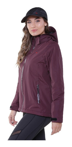Campera Mujer Montagne Ruby Impermeable Interior Micropolar