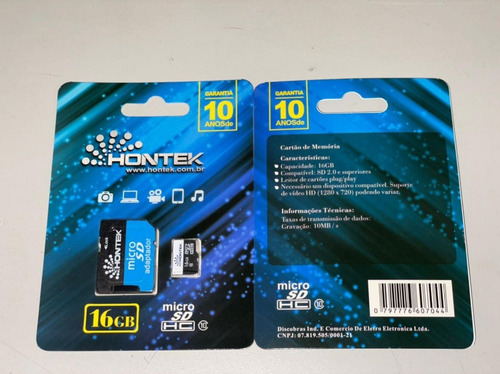 Imagem 2 de 3 de 10 X Cartão Micro Sd Hontek 16gb (10 Unidades)