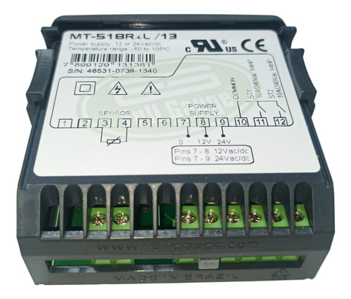 Controlador Temp. Mt-518 Ril/13 12-24vca/cc Full Gauge