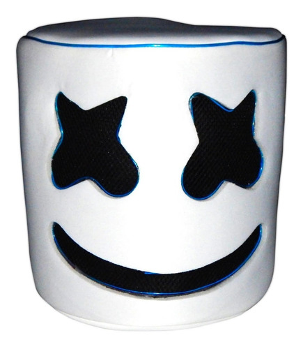 Casco Cabeza Mascara Luz Led Azul Dj Marshmello Marshmallow