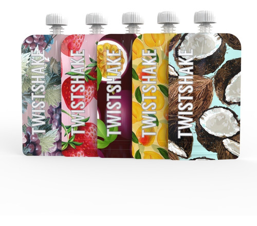 Twistshake 5x Squeeze Bag 7,5 Oz Fruta