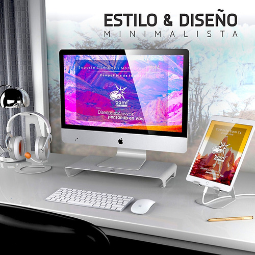 Imagen 2 de 7 de Soporte Tablet Bam T4 iPad Samsung, Etc De 4 A 14 Premium!