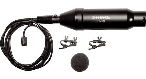 Shure Sm93 Microfono Condenser Omnidireccional Lavallier Color Negro