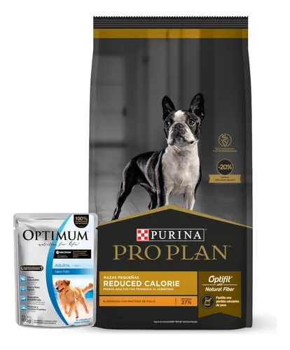 Alimento Pro Plan OptiFit Reduced Calorie para perro adulto de raza pequeña sabor pollo y arroz de 3 kg
