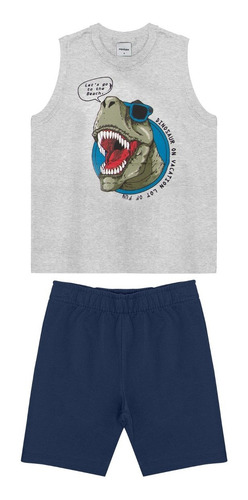 Conjunto Bermuda Com Regata Machão Rovitex Kids