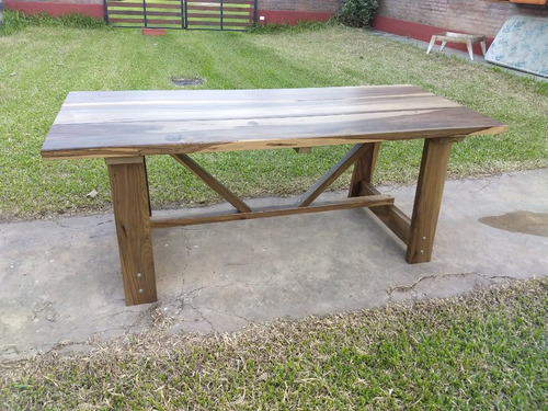 Mesa Estilo Campo - En Madera De Guayubira. -carpintero F