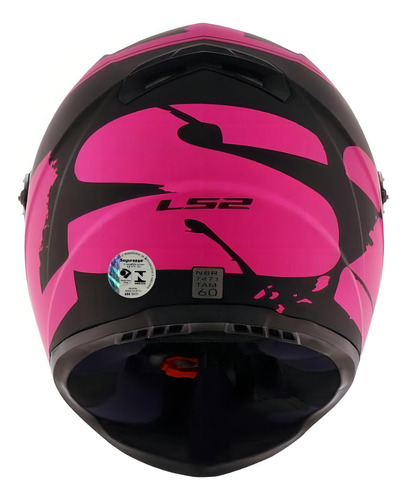 Capacete Ls2 Ff358 Fluo Matte Black Pink Preto Rosa Fosco