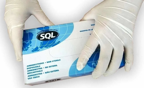 Caja De Guantes De Látex Sql X 100 Unidades