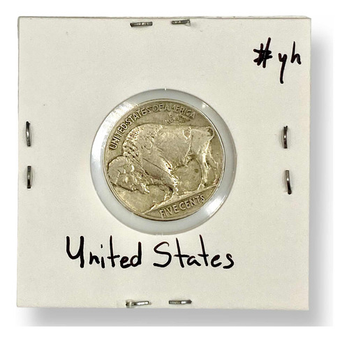 Moneda Antigua 5 Centavos Búfalo 1937 Estados Unidos (Usado)