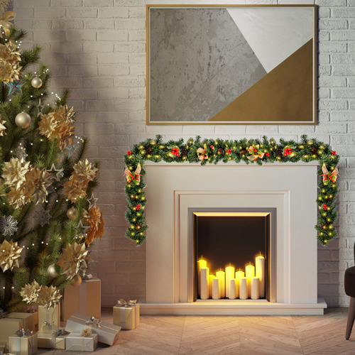 2.7m Guirnalda Artificial Navidad Luz Artículos Decoración