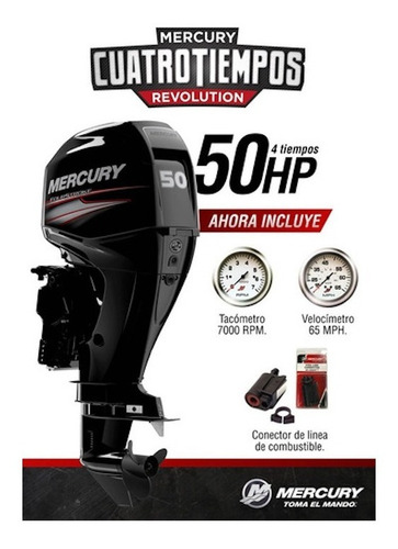 Imagen 5 de 15 de Motor Mercury 50 Hp Elpt 4 T Listo A Estrenar 0km