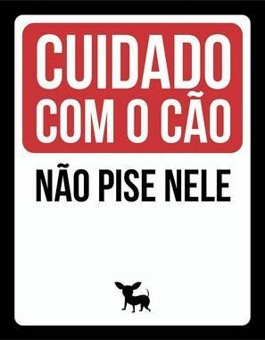 Imagem 1 de 1 de Placa Decorativa Cuidado Com O Cão, Não Pise Nele
