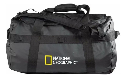 Bolso National Geographic Estanco Duffle 80 L Impermeable Color Negro Diseño De La Tela Liso