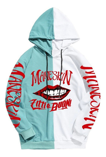 Np Sudaderas Con Capucha Y Estampado Maneskin Banda Sudadera