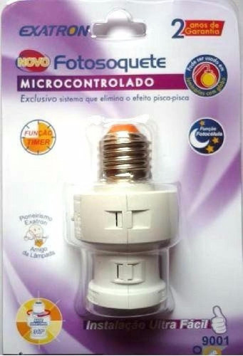 Soquete Fotoelétrico E27 Relé Automático Biv. Fts0mp Exatron
