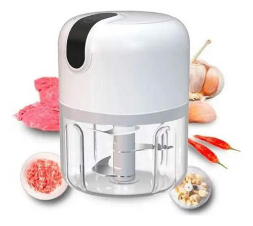 Mini Processador Usb De Alimentos Elétrico Alho Carne 250ml