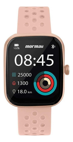 Relógio Smartwatch Mormaii Life Ultra Rosa - Molifeuaj/8t Bisel Preto Desenho da pulseira Liso