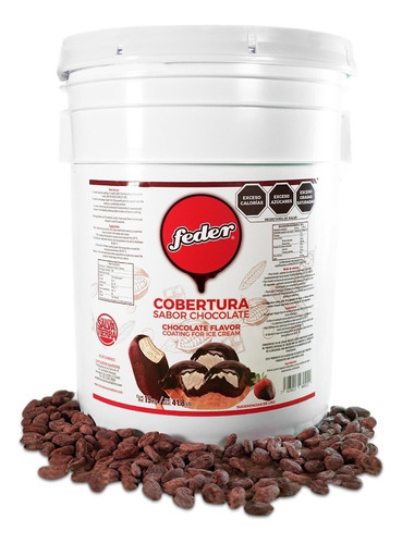 19 Kg Cobertura De Chocolate Feder Excelente Sabor Y Calidad