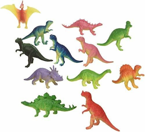 12 Mini Figuras De Dinosaurios De Plástico Duro- 2  -3  - L