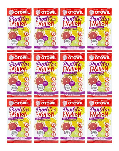 Otowil Puntitas Fashion Crema Acida Pelo Teñido X12 Sobres