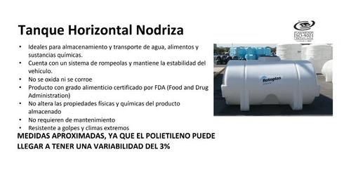 Tanque Horizontal Nodriza Rotoplas L Cisterna