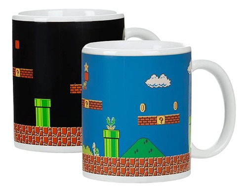 Taza De Super Mario Bros Paladone Taza Que Cambia Con