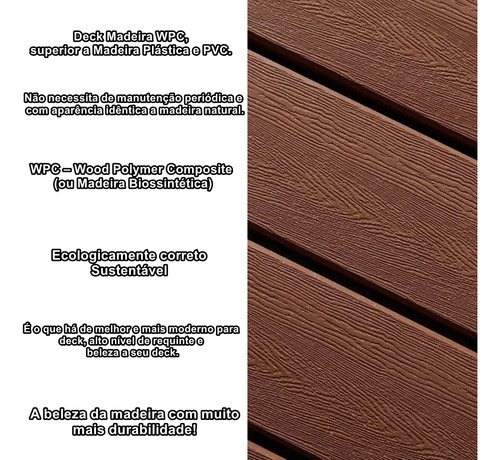 Deck Modular Ecológico Wpc 20 Peças De 30x30cm (1,8m²) Forma interna Aspire