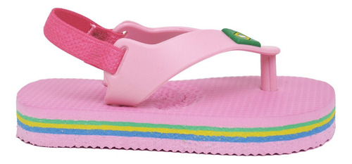 Chinelo Bebe Elastico Calcanhar Lindo Moderno Lavável Dia