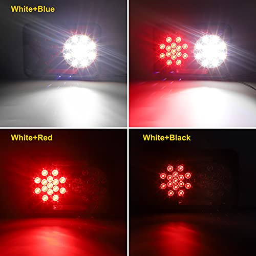 2 Luces Traseras Dobles De Remolque Luz De Freno, Giro ...