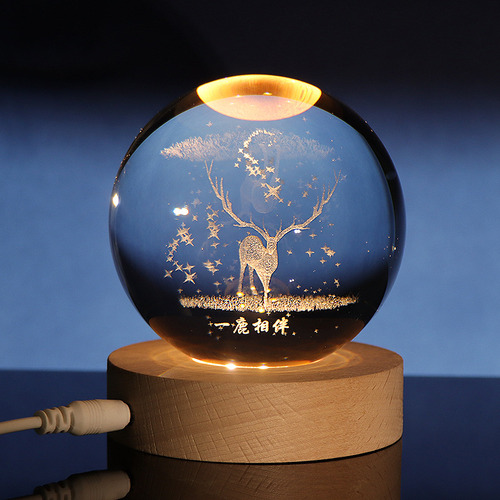 Bola De Cristal Brillante Creativa, Luz De Noche, Regalos