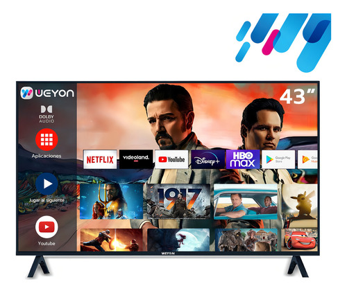 Smart TV de 43" Weyon 43WDSNMX com tela LED Full HD 127V - preto