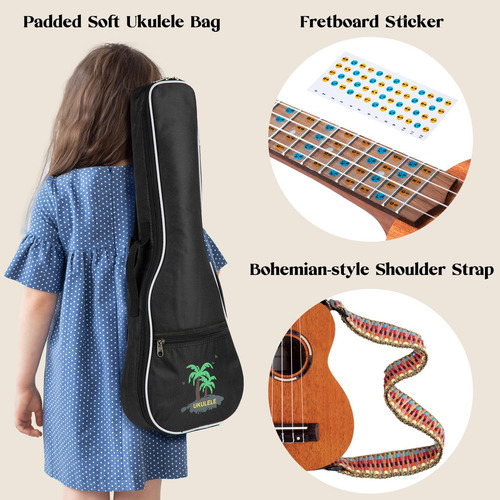 Ukelele Soprano 21 Pulgadas Kit Para Principiantes Con Bolsa