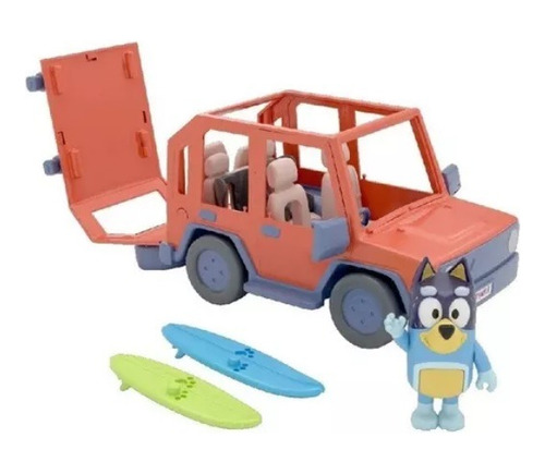 Imagen 4 de 8 de Bluey Auto Familiar Heeler 4 Wd Con Personaje Color Naranja