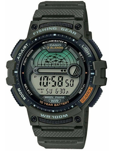 Reloj Casio Modo Pesca Ws-1200h-3avcf, 100% Original Y Nuevo