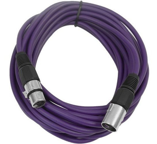 Seismic Audio  Saxlx-25  Xlr Morado Macho A Xlr Hembra De