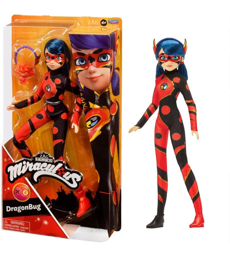 Muñeca Miraculous Tales Of Ladybug & Cat Noir Dragon Bug