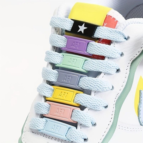 Hebilla Dije Zapatilla Air Force One Af1 Luminosos Blanco